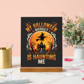 Halloween Budget Spuk Acrylschild (Hochzeit)