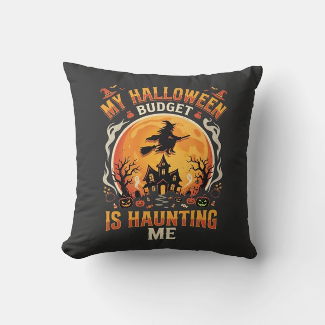 Halloween Budget Spuk Kissen (Vorderseite)