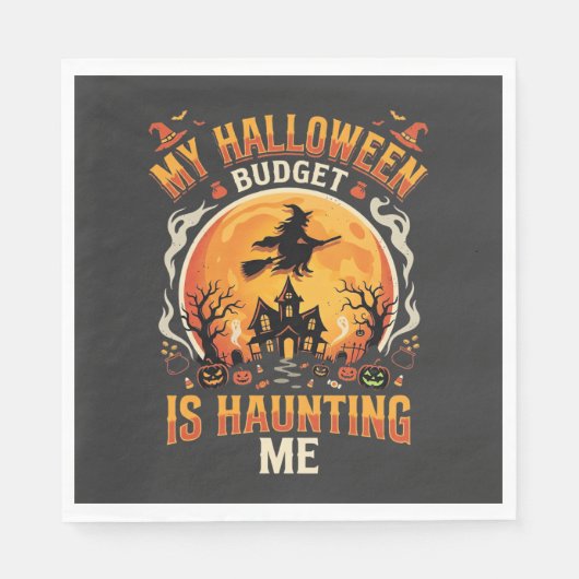 Halloween Budget Spuk Serviette (Vorderseite)