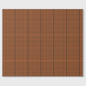 Halloween Buffalo Plaid Classic Orange & Black Geschenkpapier (Flach)