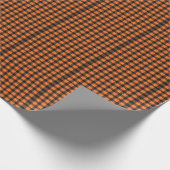 Halloween Buffalo Plaid Classic Orange & Black Geschenkpapier (Ecke)