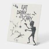 Halloween Buffet Sockelschild (Vorderseite)