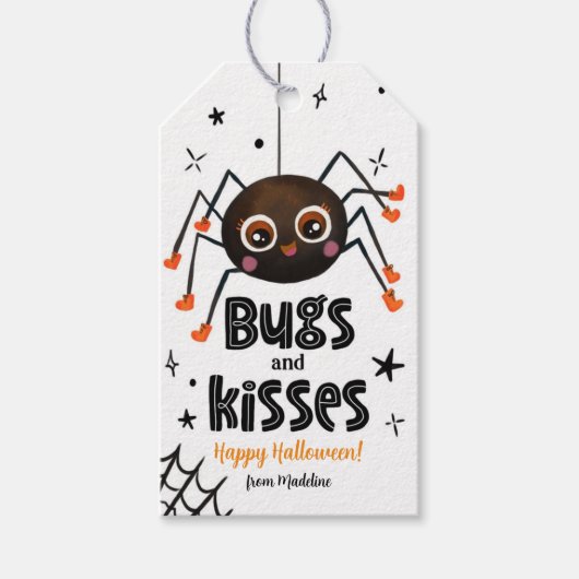 Halloween Bugs und Kisses Spider Trick oder Treat Geschenkanhänger (Vorderseite)