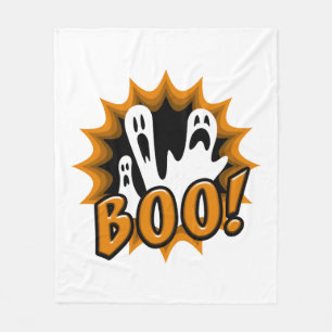 Halloween Buh! Fleecedecke