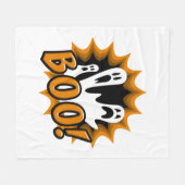 Halloween Buh! Fleecedecke (Vorderseite (Horizontal))