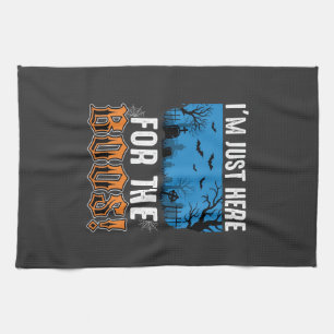 Halloween Buh-Geist-Friedhof-Vektordesign_1 Geschirrtuch
