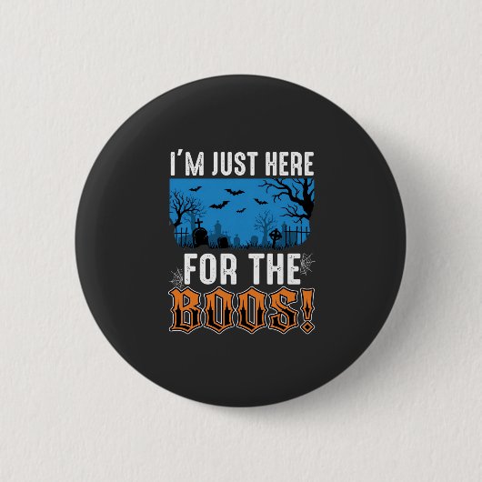 Halloween Buh-Geist-Friedhofs-Vektor-Design_1 Button (Vorderseite)
