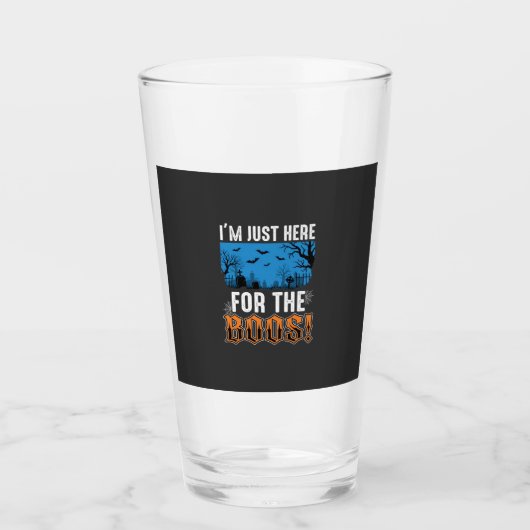 Halloween Buh-Geist-Friedhofs-Vektor-Design_1 Glas (Vorderseite)