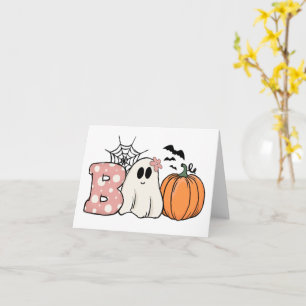 Halloween Buh-Geist Kürbis Fledermäuse Spinnweb Karte