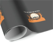Halloween Buh-Geist-Silhouette Geschenkpapier (Rolleneckpunkt)