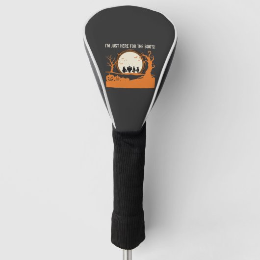 Halloween Buh-Geist-Silhouette Golf Headcover (Vorderseite)