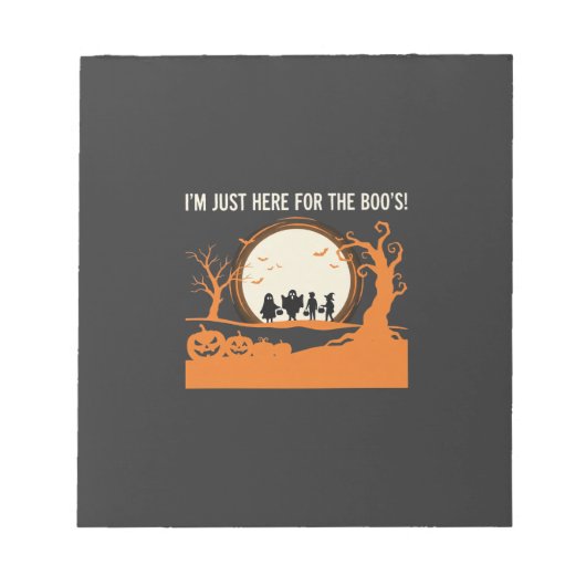 Halloween Buh-Geist-Silhouette Notizblock (Vorderseite)