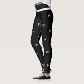 Halloween Buh Schwarzweiß Leggings (Links)