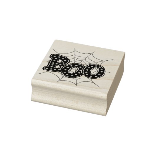 Halloween "Buh" Spinnennetz Gummistempel (Stempel)