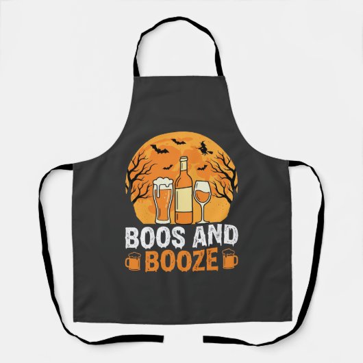 Halloween Buh und Schnaps Trinkparty Design Schürze (Vorderseite)
