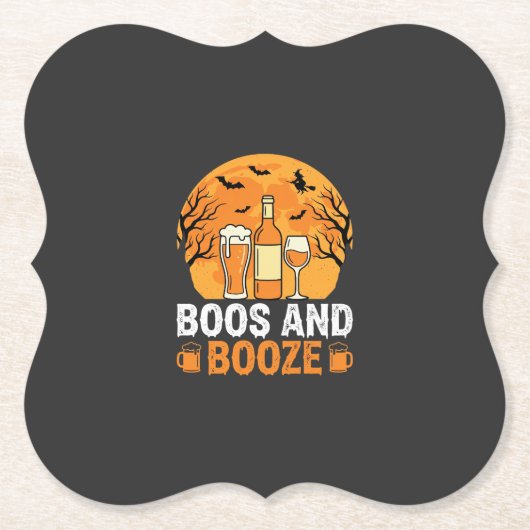 Halloween Buh und Schnaps Trinkparty Design Untersetzer (Vorderseite)