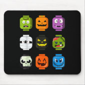 Halloween Building Brick Heads Pumpkin Zombie Ghos Mousepad (Vorne)