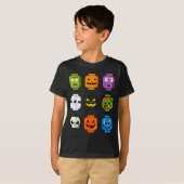 Halloween Building Brick Heads Pumpkin Zombie Ghos T-Shirt (Vorne ganz)