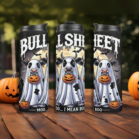 Halloween Bull Sheet / Bullen Funny Thermosbecher