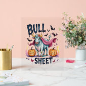 Halloween Bull Sheet, Funny Ghost Cow Acrylschild (Hochzeit)