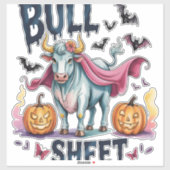 Halloween Bull Sheet, Funny Ghost Cow Aufkleber (Blatt)