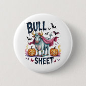 Halloween Bull Sheet, Funny Ghost Cow Button (Vorderseite)