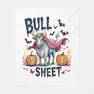 Halloween Bull Sheet, Funny Ghost Cow Fleecedecke