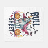 Halloween Bull Sheet, Funny Ghost Cow Fleecedecke (Vorderseite (Horizontal))