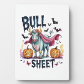 Halloween Bull Sheet, Funny Ghost Cow Fotoplatte (Vorderseite)