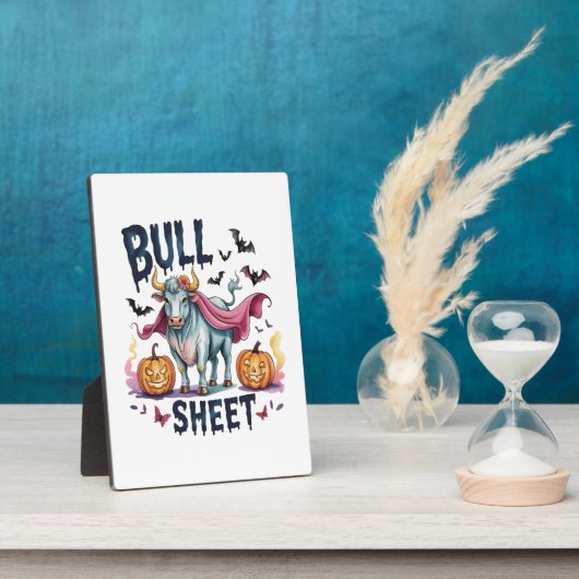 Halloween Bull Sheet, Funny Ghost Cow Fotoplatte (Seite)