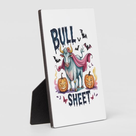 Halloween Bull Sheet, Funny Ghost Cow Fotoplatte (Seite)