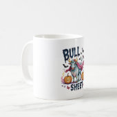 Halloween Bull Sheet, Funny Ghost Cow Kaffeetasse (Vorderseite Links)