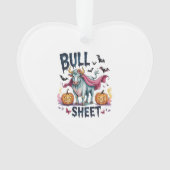 Halloween Bull Sheet, Funny Ghost Cow Ornament (Vorderseite)