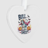 Halloween Bull Sheet, Funny Ghost Cow Ornament (Vorderseite)