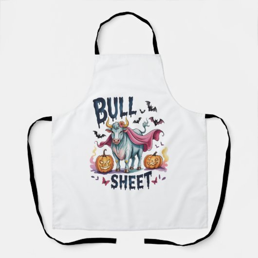 Halloween Bull Sheet, Funny Ghost Cow Schürze (Vorderseite)