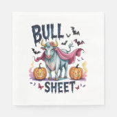 Halloween Bull Sheet, Funny Ghost Cow Serviette (Vorderseite)