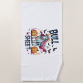 Halloween Bull Sheet, Funny Ghost Cow Strandtuch (Vorderseite)