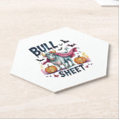 Halloween Bull Sheet, Funny Ghost Cow Untersetzer (angewinkelt)