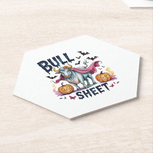 Halloween Bull Sheet, Funny Ghost Cow Untersetzer (angewinkelt)