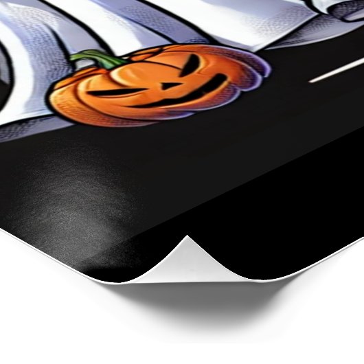 Halloween Bull Sheet moo / Bulls Funny Poster (Ecke)