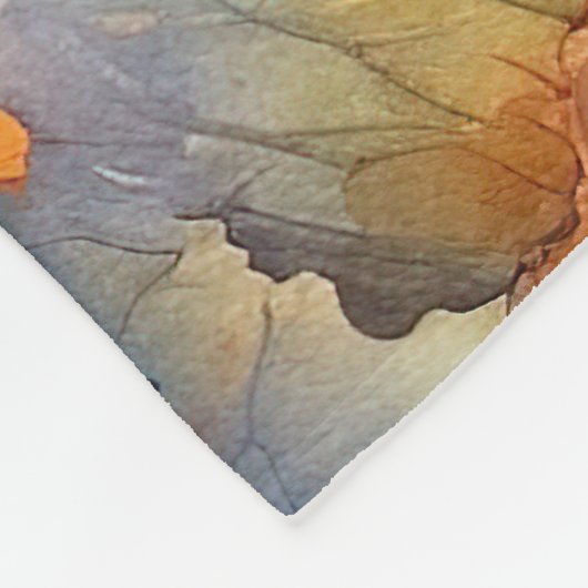 Halloween Bull Terrier mit Pumpkins Beängstigend Fleecedecke (Ecke)