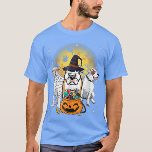 Halloween Bulldog Funny Pumpkin T-Shirt