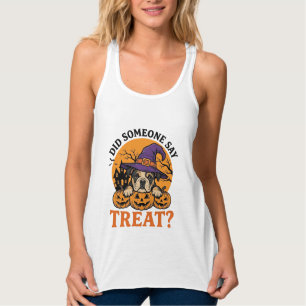 Halloween Bulldog Hexe Hund Leckerli Vintage-Shirt Tank Top