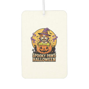 Halloween Bulldog Kürbis Nacht Autolufterfrischer