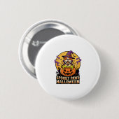 Halloween Bulldog Kürbis Nacht Button (Vorne & Hinten)
