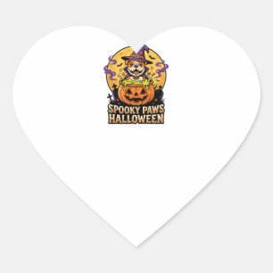 Halloween Bulldog Kürbis Nacht Herz-Aufkleber