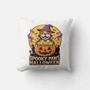 Halloween Bulldog Kürbis Nacht Kissen
