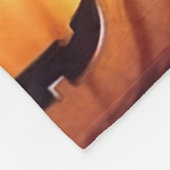 Halloween Bulldog mit Pumpkins Beängstigend Fleecedecke (Ecke)