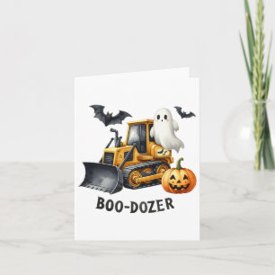 Halloween Bulldozer Bau Trucks Ghost Hall Karte