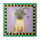 Halloween Bullmastiff Keramik Tile Fliese (Vorderseite)